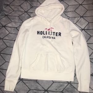 White Hollister Hoodie Size M